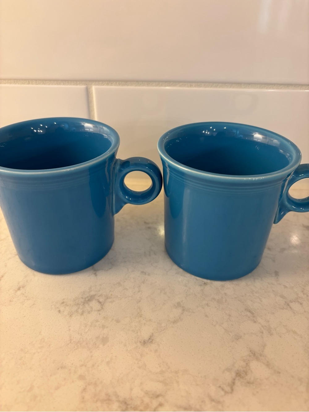 Fiestaware Blue HLC Pair Coffee Mugs